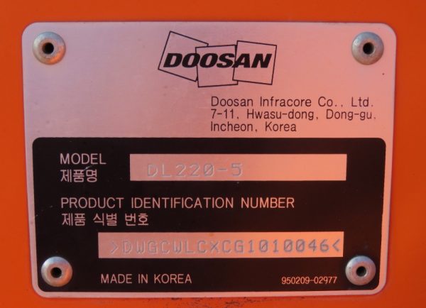 2016 Doosan DL220-5 - Image 15
